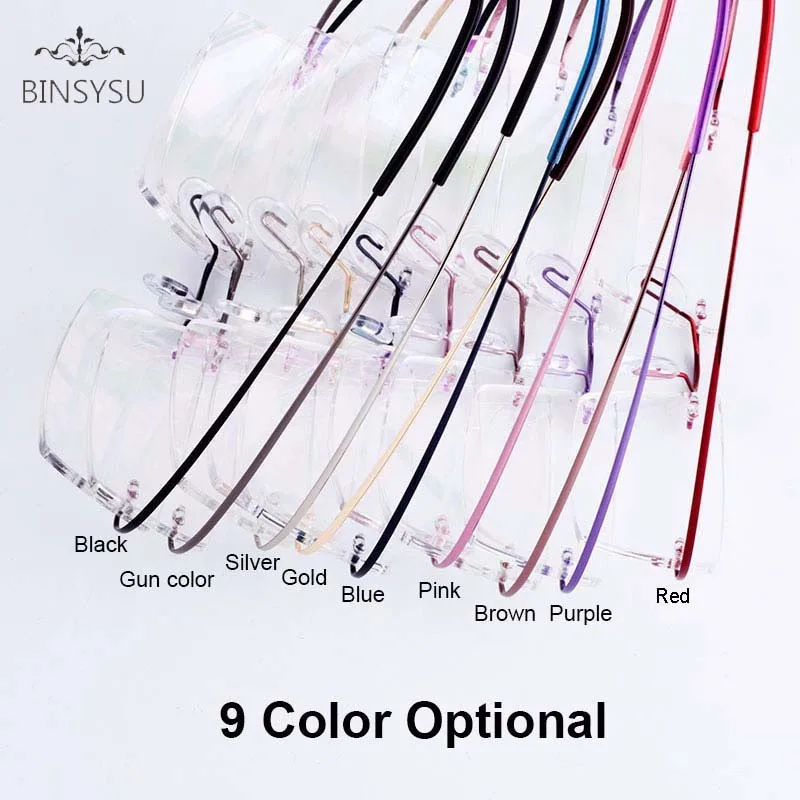 

Superelastic steel wire frameless glasses frame ultra-light fashion rimless memory titanium eyeglasses frames optical frames