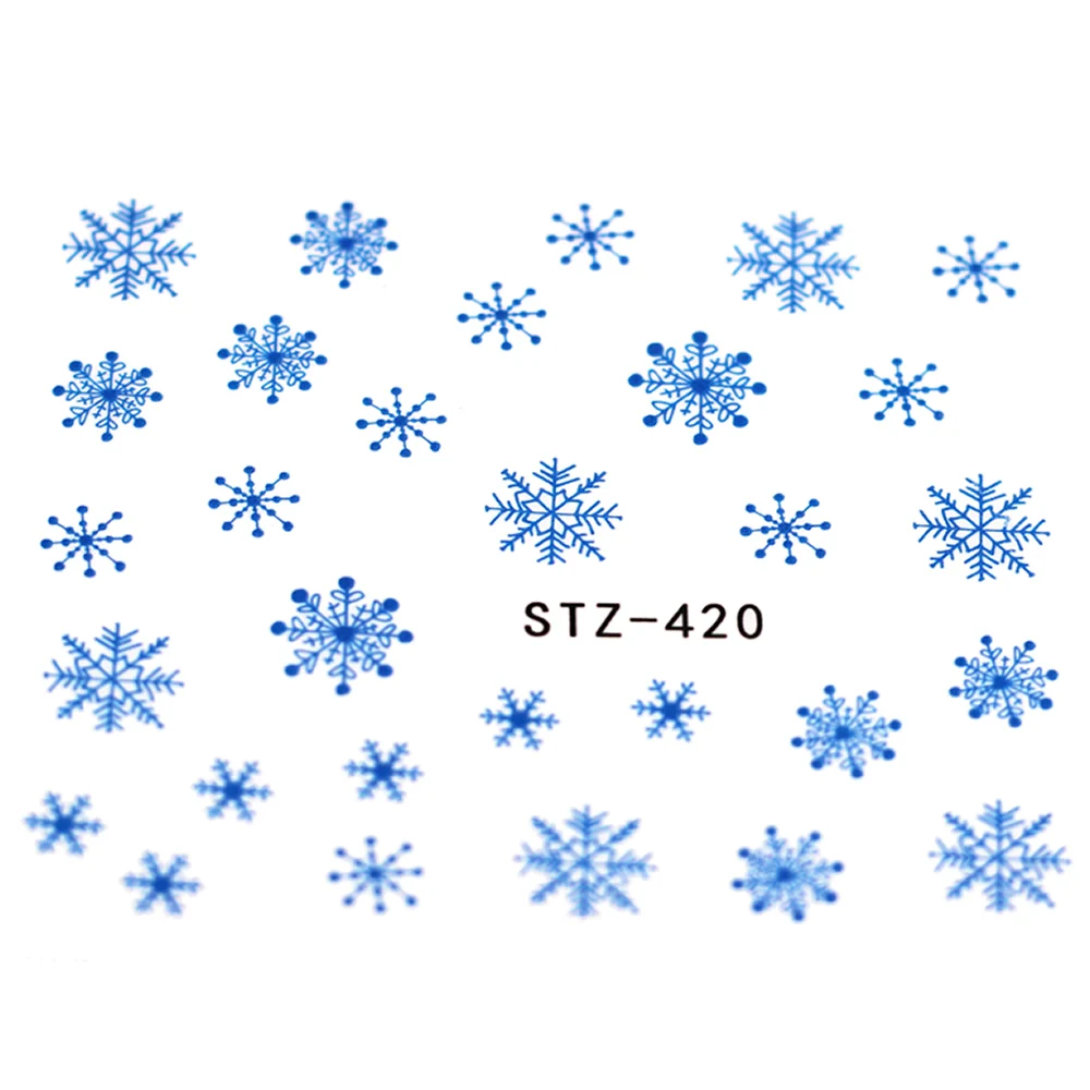 1 шт улыбающееся лицо Снежинка мультяшный дизайн ногтей стикер набор черный кружевной блеск цветок вода наклейка слайдер Обертывания Декор Маникюр Ms212 - Цвет: 6