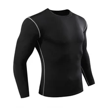 Grntamn мужские профессиональные компрессионные колготки фитнес стрейч спортивная быстросохнущая одежда футболка с длинными рукавами