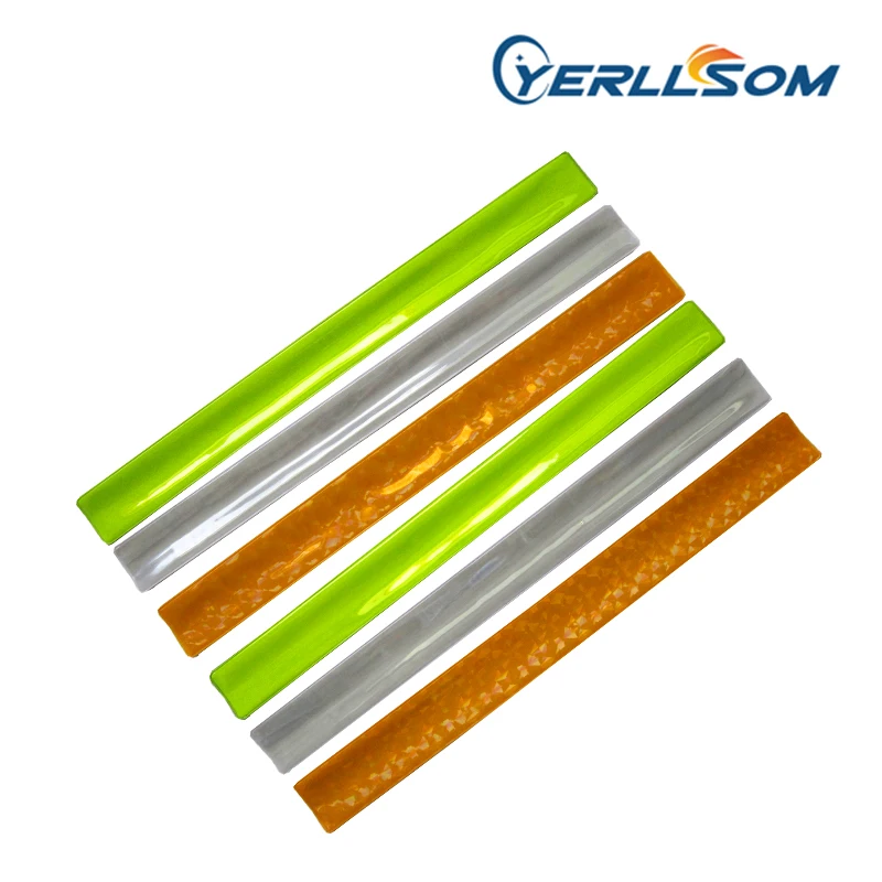 YERLLSOM 3*22 см 500 шт/партия Горячая Печатный 1 Цвет логотип шлепки светоотражающие браслеты на заказ письмо для событий R041810