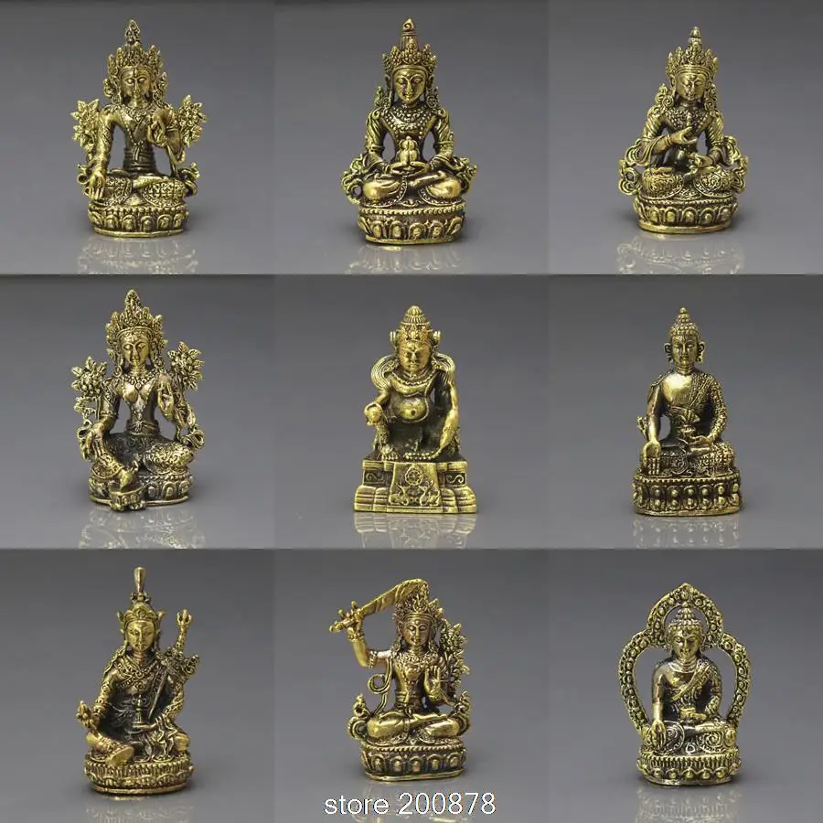 

HDC0683 Wholesale Tibetan Mini Brass Pocket Amulet Buddha 10pcs lot Free shipping