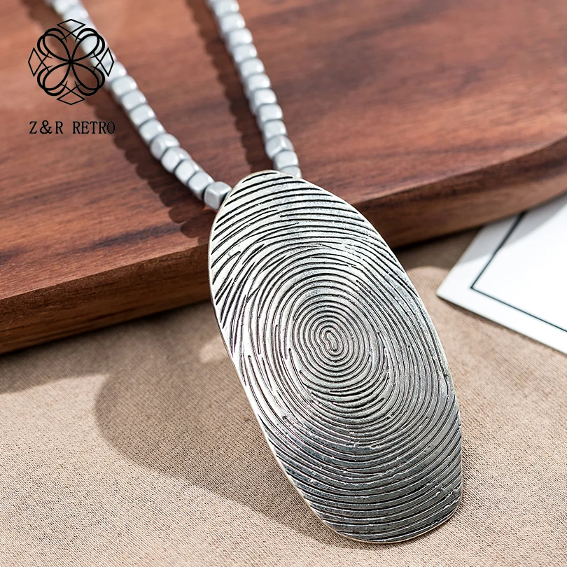 

Wooden Strand Women Statement Pendant&Necklaces Zinc Alloy Fashion Jewelry Pendant Necklace Vintage New Sweater Rope Chain