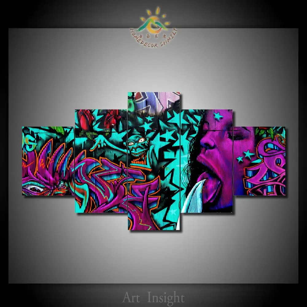 Buy 5 Pieces Abstract Graffiti Art Modern Wall Art