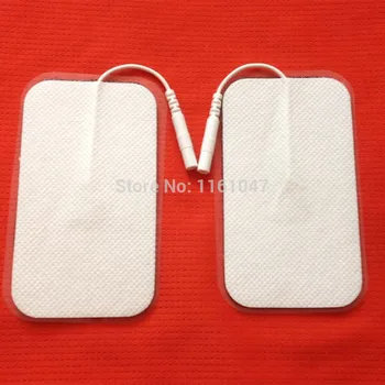 

50pcs/lot good quality Plug 2MM 9*5cm Electrode Pads for Tens Acupuncture,Slimming massager , Digital Therapy Machine Massager