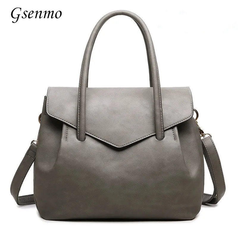 

Gsenmo PU Women Bag Fashion Shoulder Bag High Quality Handbag Casual Large Capacity Tote Female Vintage crossbody bag Leather