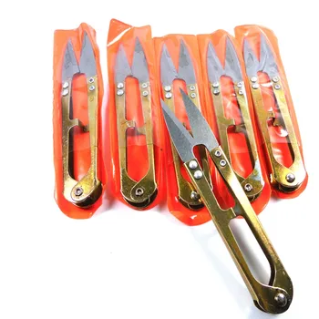 

HAXIXINJING 100pc/lot Sharp Trimming Yarn Scissors Nippers U Shape Clippers DIY Sewing Embroidery Thrum Yarn Needle-71183