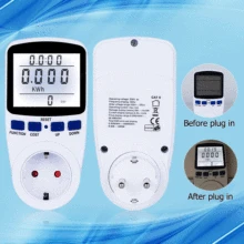 Digital Wattmeter with Backlight Energy Meter Large Screen Power Electronic Voltage Current Outlet Socket Energy Analyzer