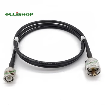 

UHF PL-259 Male to BNC Male RG58 Antenna Extension Cable SO-239 Pigtail Connector for Hamdheld Ham Radio 1M 3M 6M 9M 12M 15M