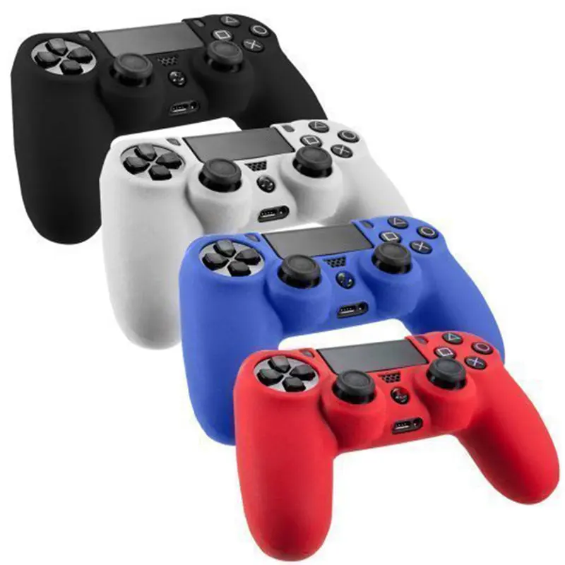 Yoteen Мягкая силиконовая кожа для sony PS4 резиновый чехол Dualshock 4 игровой контроллер Крышка Thumbstick Caps