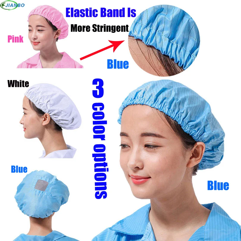 

Factory Outlet Anti-Static Dust Cap Safety Helmet noenname_null Clean Room Clean And White Hats Caps Women capacete Food Caps
