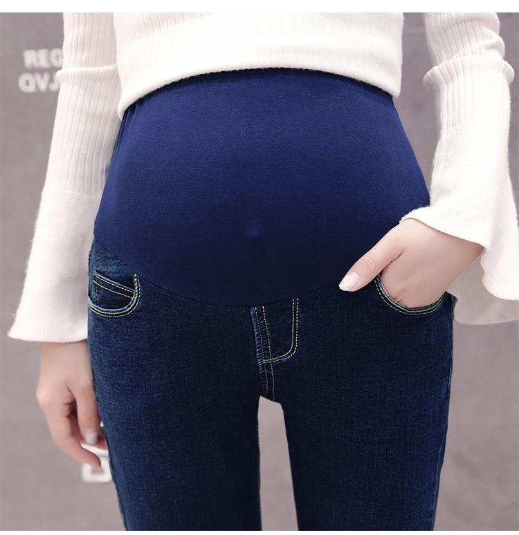 Новая повседневная одежда для беременных джинсы для беременных Ropa Maternidad Embarazada Топ прочные штаны мотоциклиста черный 10% скидка