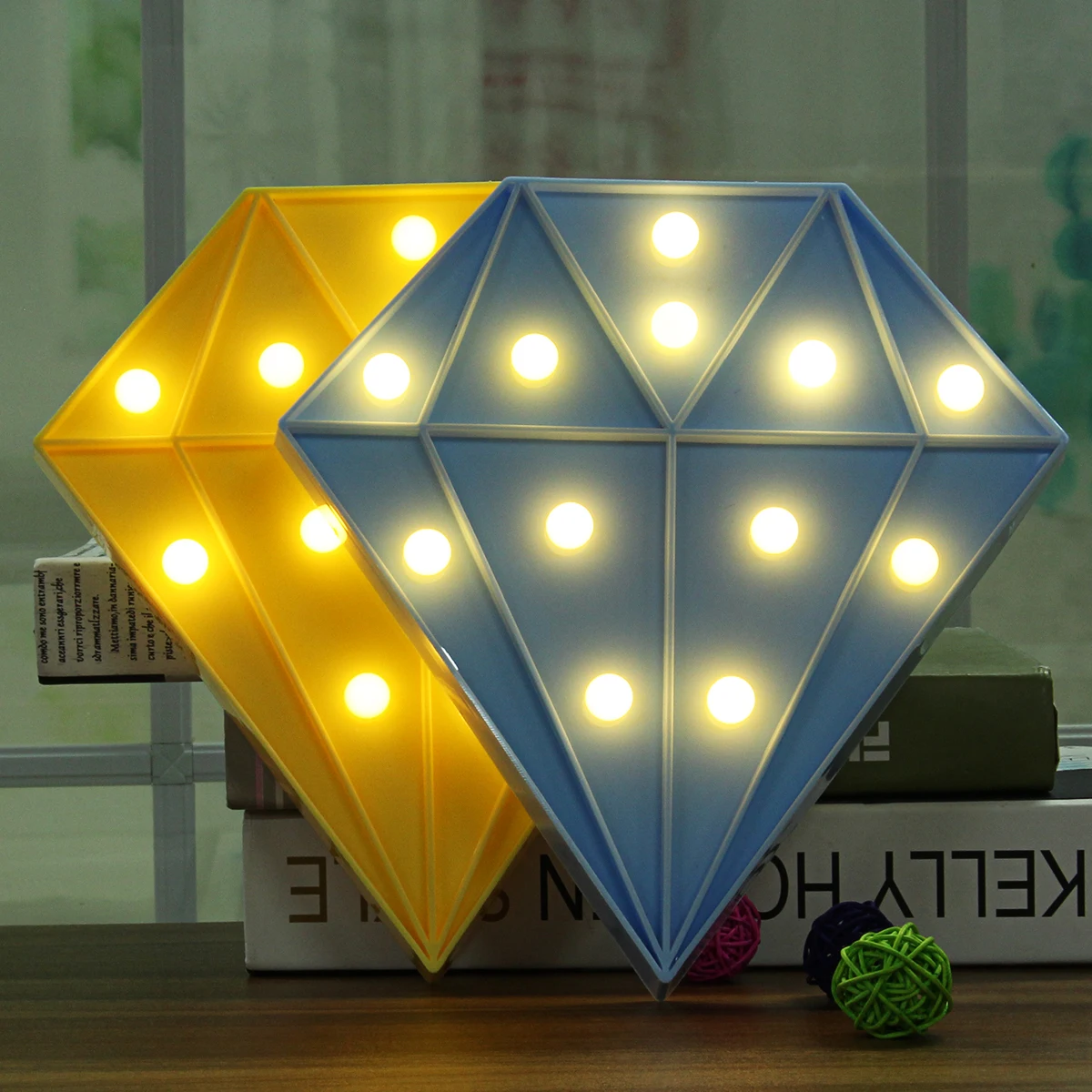 

Diamond LED PP Reading Table Lamp Night Light Children for Xmas Gifts For kids Room Light New Decorative Wall Lamp Nice Box