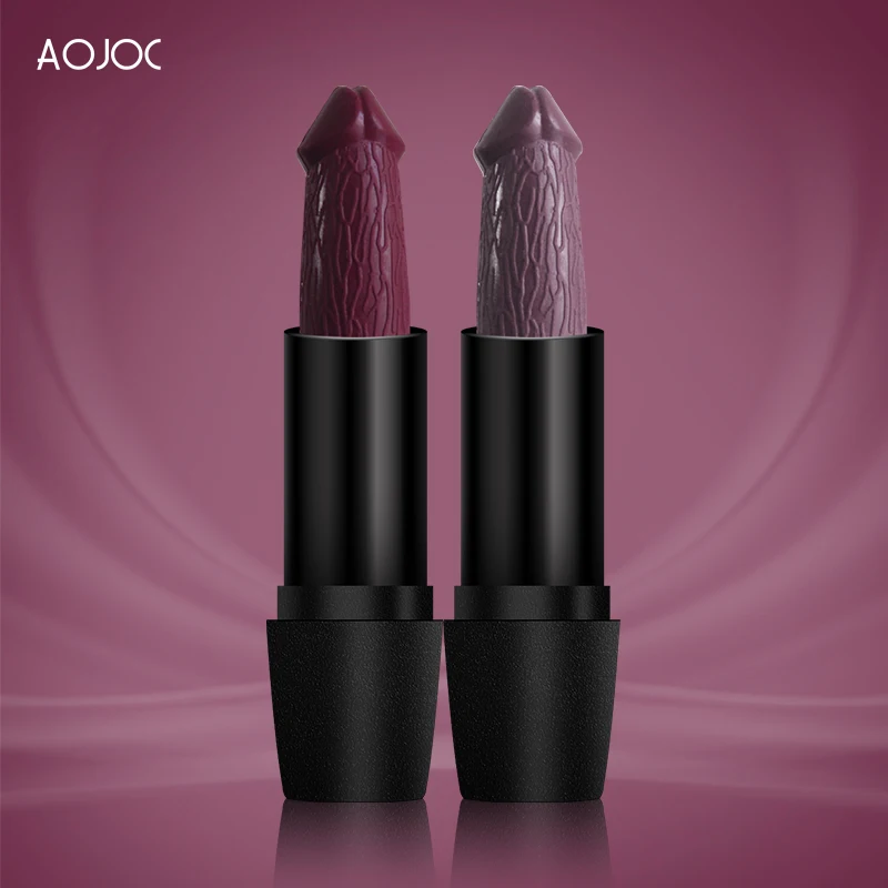 AOJOC 20 Colors Matte Lipstick Lip Pen Purple Green Penis Lipstick Long Lasting Lipgloss Lips Makeup Cosmetic Korea lip matte