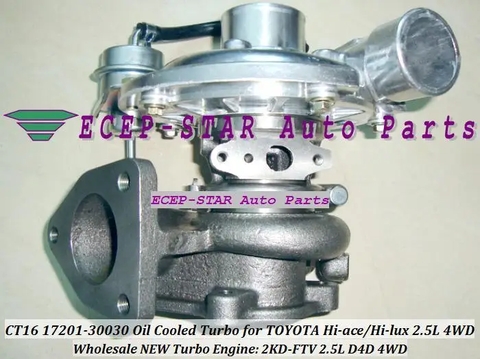 

NEW CT16 17201-30030 17201-OL030 Oil Cooled Turbo Turbocharger For TOYOTA HI-ACE HI-LUX Hilux Hiace D4D 4WD 2001- 2KD-FTV 2.5L