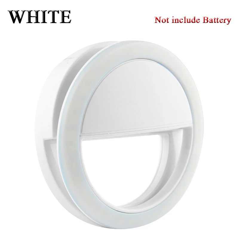 Litwod мобильный телефон портативный зажим Светодиодная лампа для селфи кольцо красота заполняющая вспышка объектив светильник для фото камеры для сотового телефона - Цвет: White