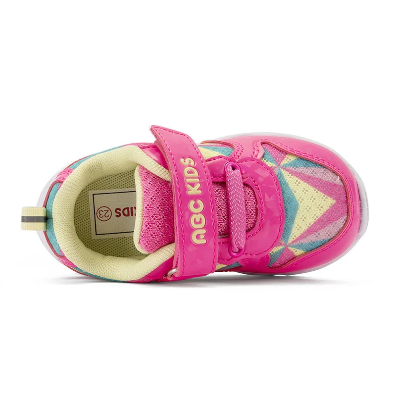 ABC KIDS От 4 до 7 лет Весенняя повседневная детская обувь для девочек модный светодиодный светильник сетчатая дышащая мягкая спортивная обувь