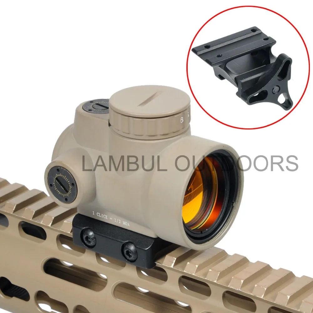 LAMBUL MRO Red Dot Sight 2 MOA AR15 тактический оптический Trijicon охотничьи прицелы с низким и ультра высоким QD Крепление подходит 20 мм рельс