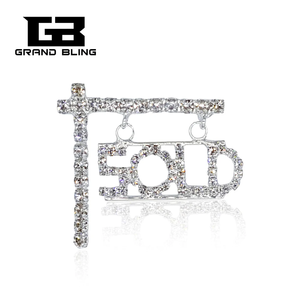 

New Fashion Brooch pin "SOLD" Word Pin Rhinestone Handmade Jewelry & Accessories FREE SHIPPING