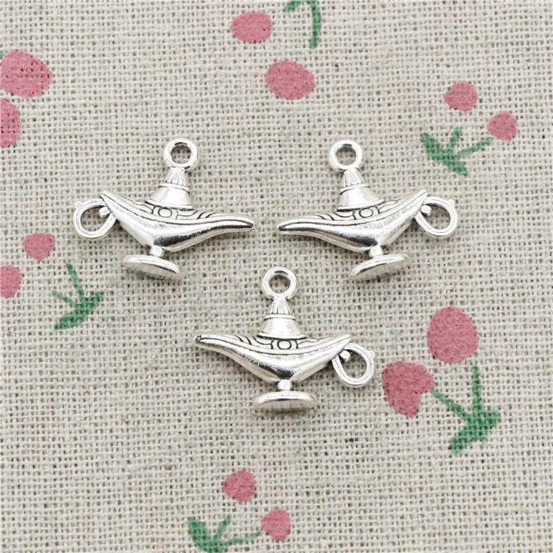 16pcs Charms aladdin magic lamp genie 22*18mm Tibetan Silver Vintage Pendants For Jewelry Making DIY Bracelet Necklace | Украшения и
