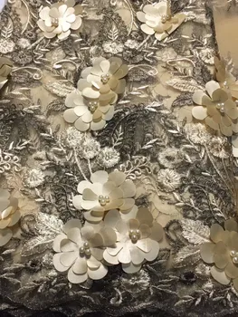 

latest model of French lace African royal blue lace fabrics high quality African 3D lace fabrics fashion Nigerian party dress ZM