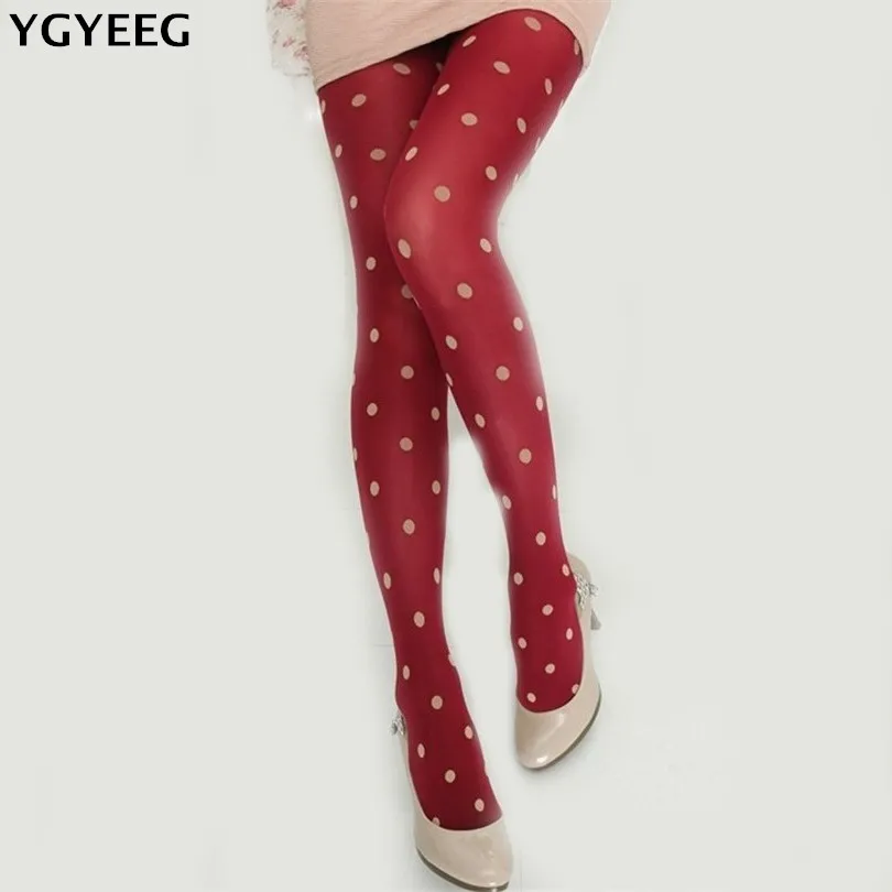 YGYEEG Dot Pantyhose 2018 Fashion Retro Big Dots High Quality Velvet