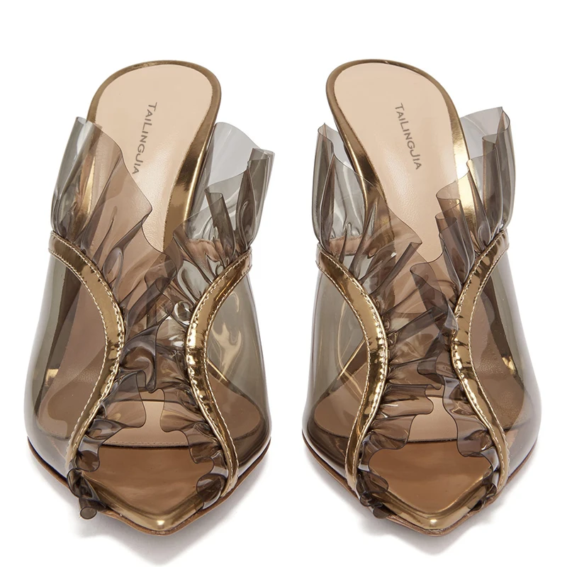 clear  Ruffle heels (4)