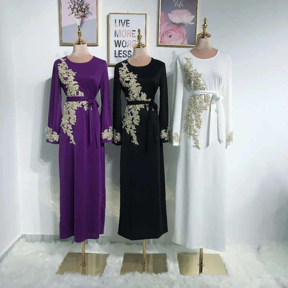 Элегантное мусульманское платье с вышивкой abaya Vestidos кардиган-кимоно свободные длинные халаты Jubah Ближний Восток Eid Рамадан исламский