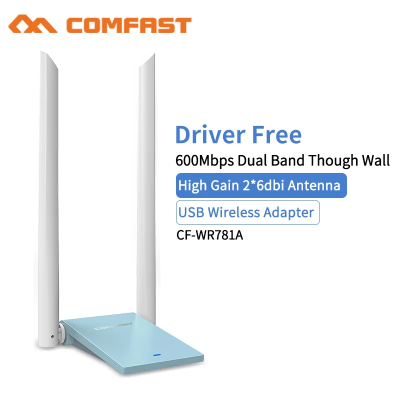 Wi fi антенна 2*6 дБи USB беспроводной адаптер двухдиапазонный 2 4 + 5 ГГц 650 Мбит/с 802.11AC