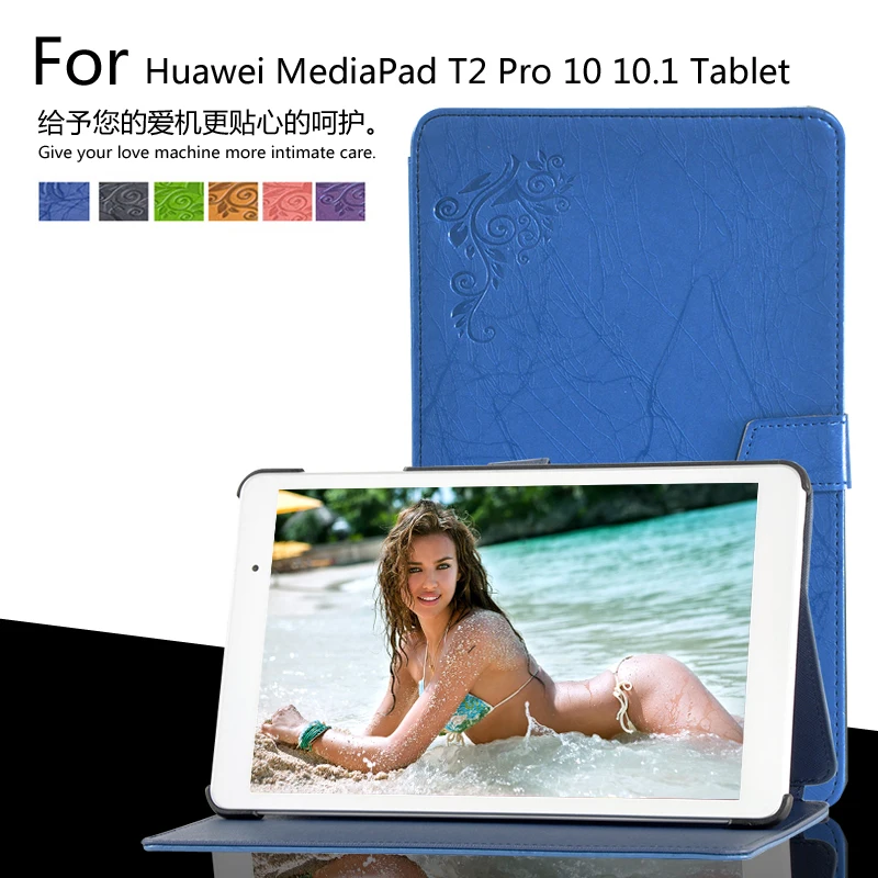 

For Huawei MediaPad T2 Pro 10 FDR-A01W/FDR-A03L 10.1" Tablet Printing Pattern Stand Cover Protective Print Flower Leather Case