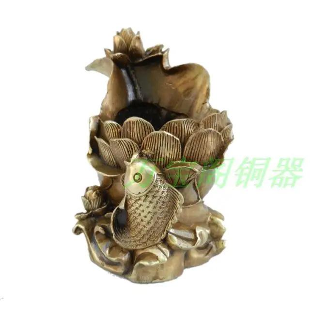 

Copper fish pen copper pen lotus fish