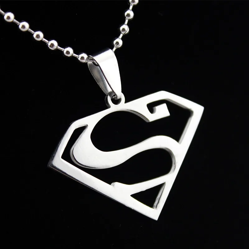 

Cool Gift Stainless Steel Personalized Letter S Pendants Punk Silver Color Fashion Charm Necklace for Women Men Birthday Gift