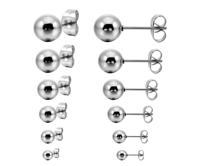ER001-13 Stainless Steel Stud Earrings 