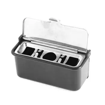 

uxcell Car Diffuser Mount Self Adhesive Cigarette Holder Ashtray Black Silver Tone