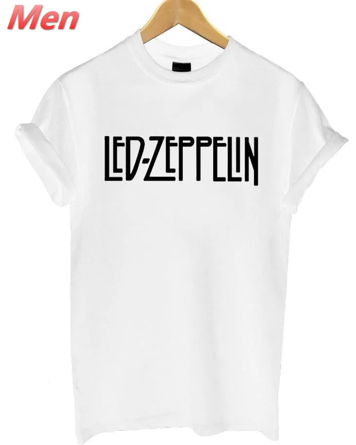 Светодиодный ZEPPELIN Rock Print, Мужская футболка, повседневная забавная футболка для мужчин, черный, белый цвет, футболка, Забавный хипстер, Прямая поставка, BZ2-30