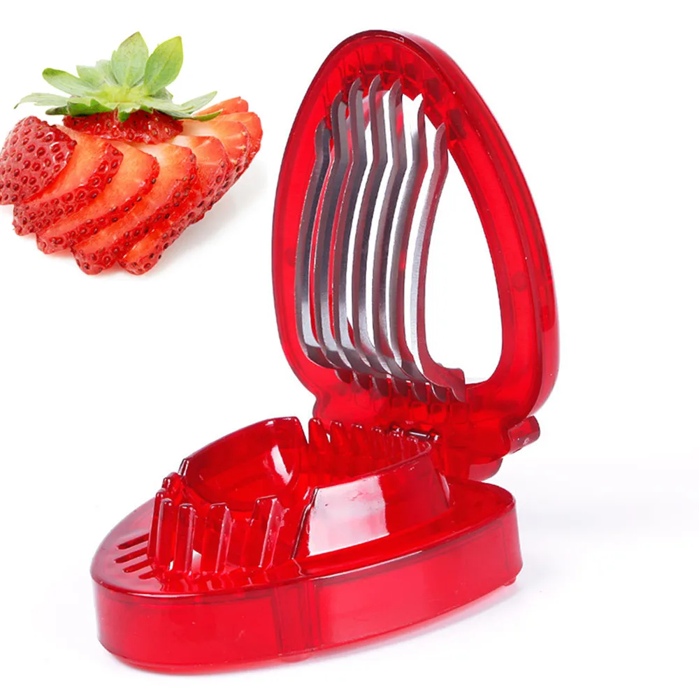 Portable Plastic Strawberry Slicer Fruit Cutting Slicing Tool Small