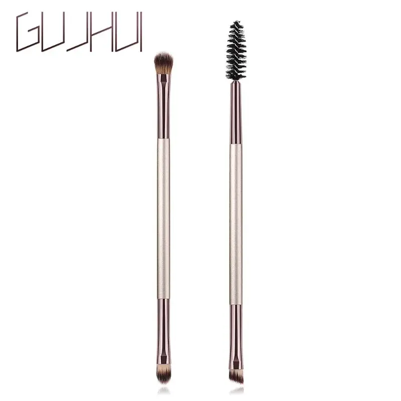 Eyebrow Brush Dual ended Duo Brow Eyeliner Angled Cut Spoolie Brush Makeup Toolin Eye Shadow