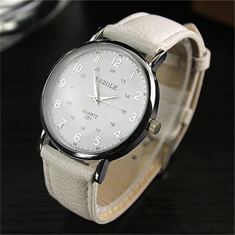 

YAZOLE New fashion brand lovers watch Women Men Watch Leather Wristwatches Casual clock waterproof Quartz female Watches