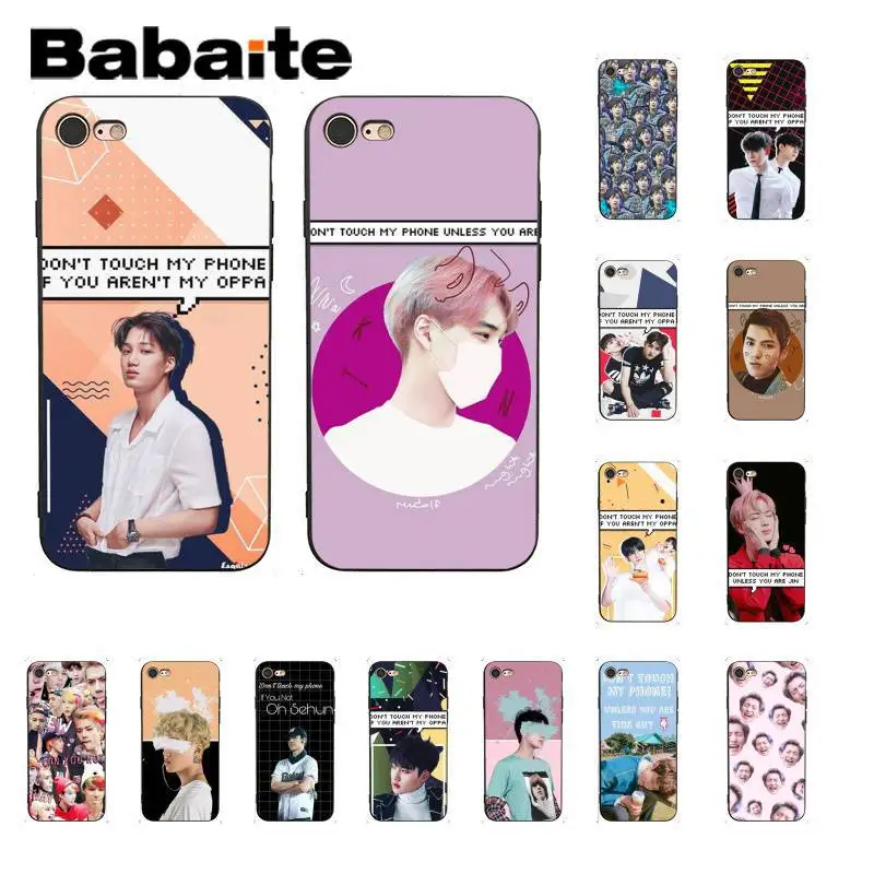 

Babaite EXO Don't Touch My phone Black TPU Soft Phone Case for iPhone 8 7 6 6S Plus X XS MAX 5 5S SE XR 10 11 11pro 11promax