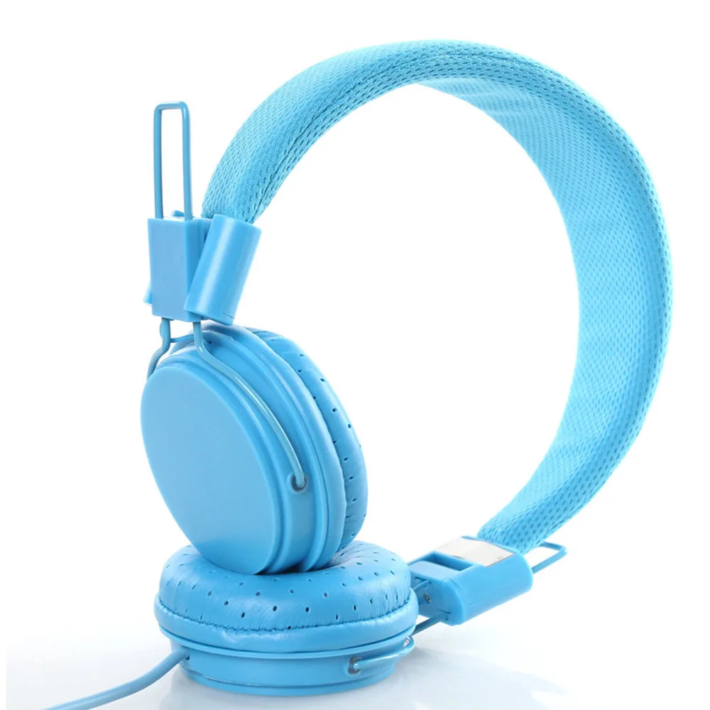 New Fashion Cute mini portable Wired earphone Candy Color Foldable Headband Earphone with MIC for 3.5mm jack electronic device