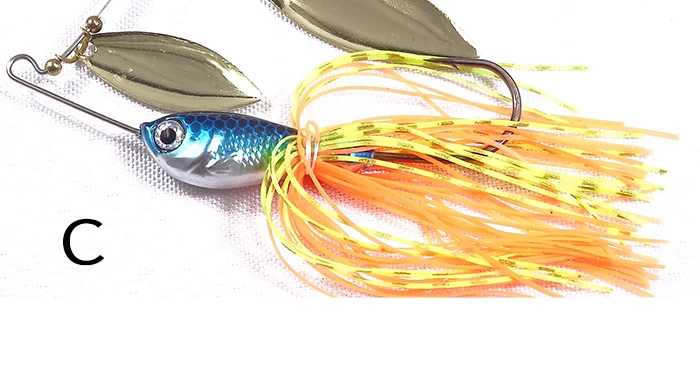 Fishing Lure Spinnerbait Spinners bait spoons 28g Lead head Metal Lures Pesca Artificial Baits Fishing Gear (8)