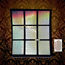 1PC HOT Thin Nail Sticker Templates Paper Airbrush Glitter Nail Decal HNF216 Manicure Art Sticker Gem UV Gel Guide Tips Stencils