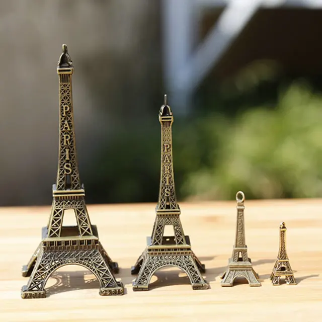 5 Шт./компл. Сад Миниатюры Ретро Эйфелева Башня Высотой 3 СМ Украшения Дома Аксессуары Париж Металл Ремесло Башня Статуя