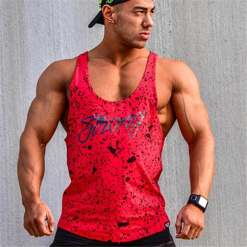 

Summer 2019 Fashion New Brand Clothing Bodybuilding Men Gyms Vest suspenders Sport sleeveless Sweat Absorbent Cotton Vest