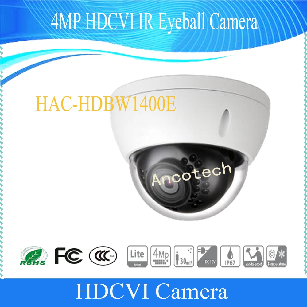 

Free Shipping DAHUA DH-HAC-HDBW1400E CCTV Outdoor Camera 4MP HDCVI IR Dome Camera