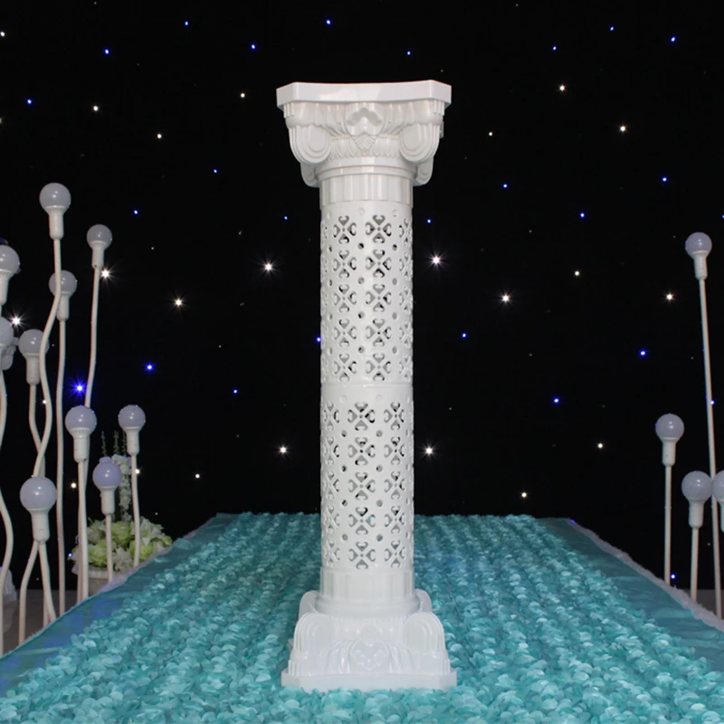 2017 two sets props plastic roman pillars column pedestal wedding party