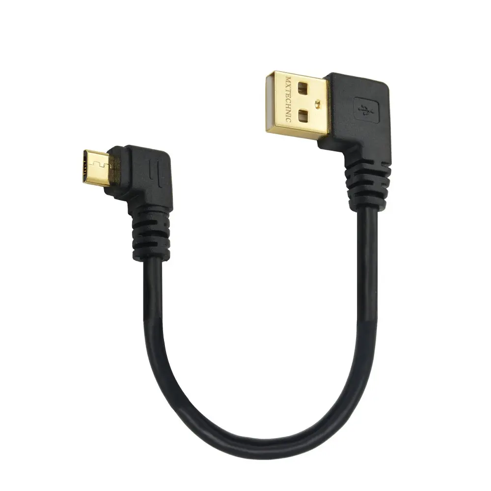 Кабель Usb 2,0 с коротким левым углом и прямым углом для зарядки телефона, кабель питания Micro Usb, кабель для зарядки Micro Usb на 90 градусов