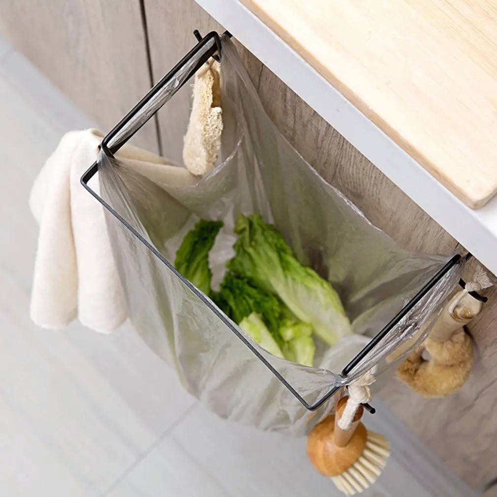 Держатель для мусорного мешка пластиковый кронштейн стойка для кухни хранение мусора Вешалка для кухонного мусора аксессуары для кухни
