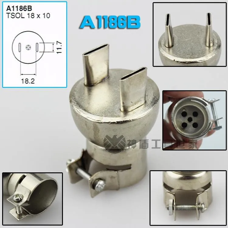 22 мм 65 шт. 850 852 952 SOIC B QFP PLCC SOP IC Тепловая пушка сопла BGA паяльная станция ветрозащитная Tsui насадка воздушная насадка