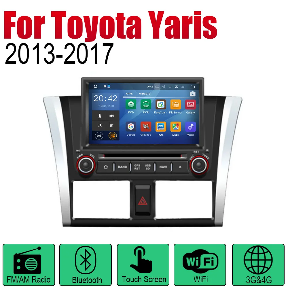 Standard machine ZaiXi автомобильный dvd-плеер gps навигация для Toyota Yaris 2013~ автомобильное мультимедиа андроид экран системы радио стерео - Цвет: Standard machine