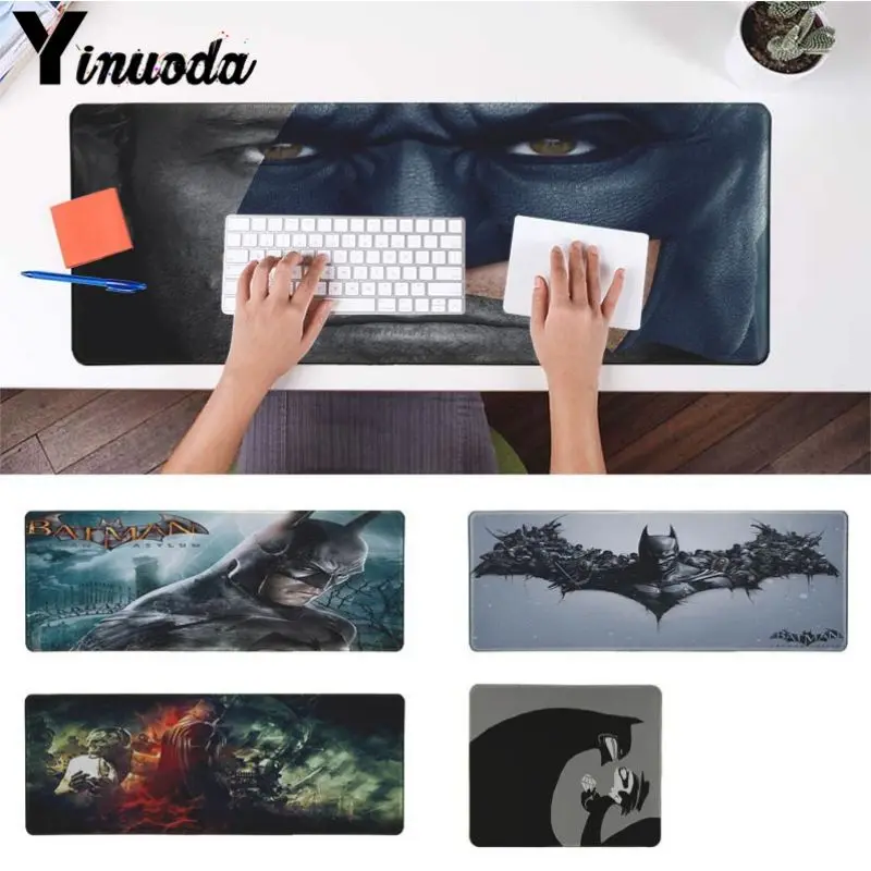 Yinuoda Нескользящие PC Бэтмен в Лига Справедливости DIY дизайн узор игры большой игровой Мышь площадку замок край Нескользящие мышь коврик